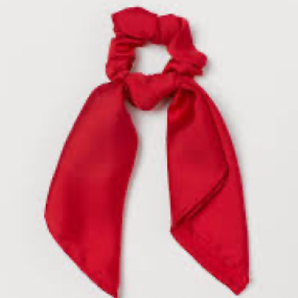 Fashion Red Hair Scrunchie & Scarf
